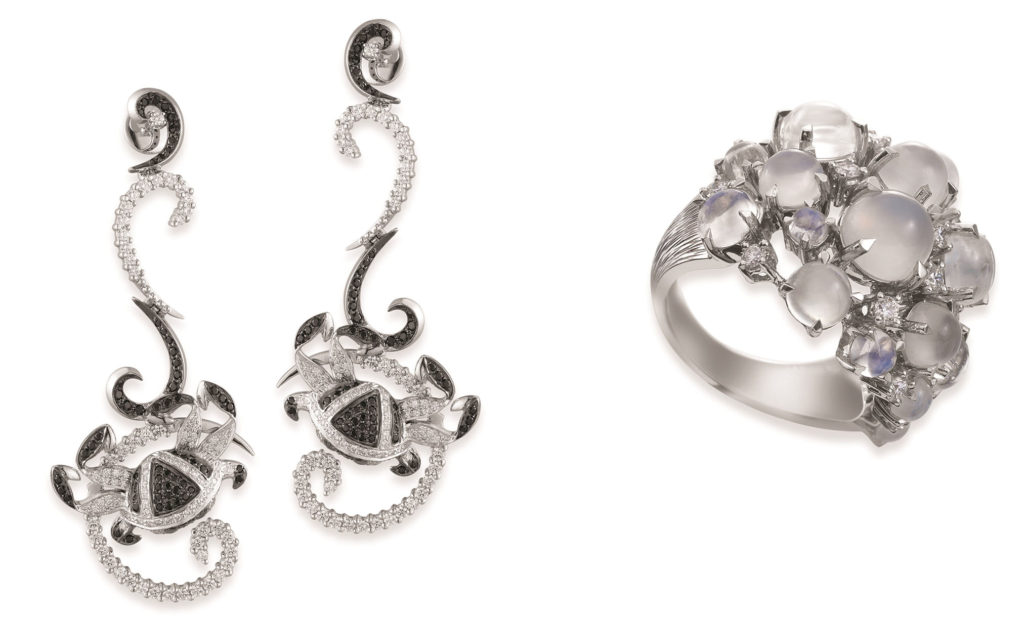 Earrings and Ring , Sea Life Collection