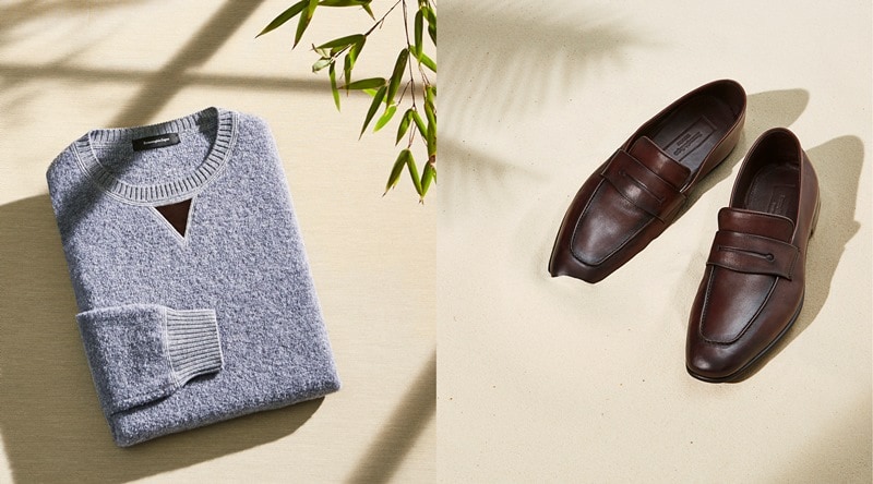 Grey sweater  and shoes