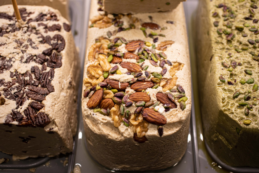 Halvahs with toppings. Photo credit - Haim Yosef